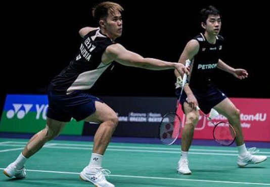 Man Wei Chong and Tee Kai Wun advance to the 2025 Hylo Open quarter-finals. (Photo: AFP)
