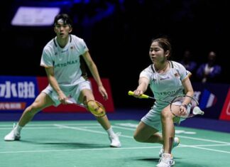 Hoo Pang Ron and Cheng Su Yin advance to the 2025 Kumamoto Masters second round. (Photo: AFP)