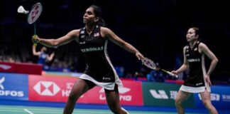 Pearly Tan and Thinaah Muralitharan are one win away from winning the 2025 Kumamoto Masters. (Photo: AFP)