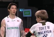 Chen Tang Jie and Toh Ee Wei celebrate reaching the 2025 Australian Open final. (Photo: BWF)