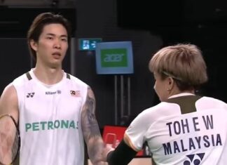 Chen Tang Jie and Toh Ee Wei celebrate reaching the 2025 Australian Open final. (Photo: BWF)