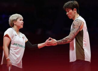 Chen Tang Jie and Toh Ee Wei lose semi-final match at the 2025 BWF World Tour Finals in Hangzhou. (Photo: BWF)