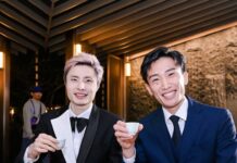 Shi Yuqi and Kento Momota spend time together ahead of their King Cup encounter. (Photo: King Cup official)