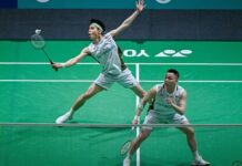 Aaron Chia and Soh Wooi Yik advance into the quarterfinals of the 2026 India Open. (Photo: Xinhua)