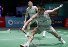 Aaron Chia and Soh Wooi Yik defeat Lee Jhe Huei–Yang Po Hsuan to secure a semi-final spot at the 2026 India Open. (Photo: Xinhua)