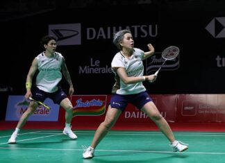 Malaysia’s Chen Tang Jie and Toh Ee Wei defeat Terry Hee–Gloria Emanuelle Widjaja to reach the semi-finals of the 2026 Indonesia Masters. (Photo: AFP)