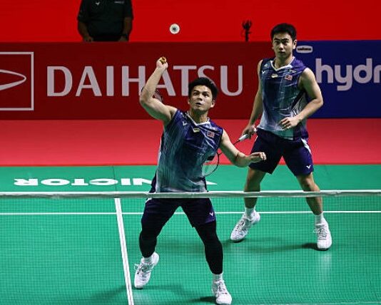 Goh Sze Fei–Nur Izzuddin storm into the 2026 Indonesia Masters final. (Photo: AFP)