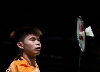 Malaysia’s Leong Jun Hao secures a place in the second round of the Malaysia Open 2026 in Kuala Lumpur. (Photo: Bernama)