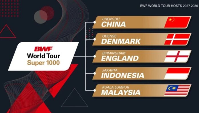 BWF announces a revamped World Tour structure from 2027 to 2030, marking a new era for elite badminton tournaments worldwide. (Photo: BWF)
