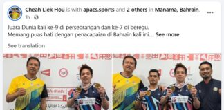 Cheah Liek Hou celebrates after winning the men’s singles SU5 final at the 2026 BWF Para Badminton World Championships in Bahrain. (Photo: Cheah Liek Hou's FB)