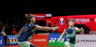 Aaron Tai and Kang Khai Xing advance to second round at the 2026 Orléans Masters badminton tournament in France. (Photo: AFP)