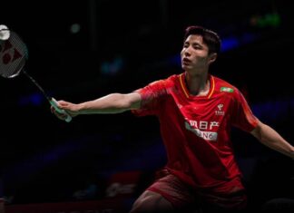 Shi Yuqi leads China’s dominant performance at the 2026 Thomas Cup, showcasing world-class form in early badminton action. (Photo: AFP)