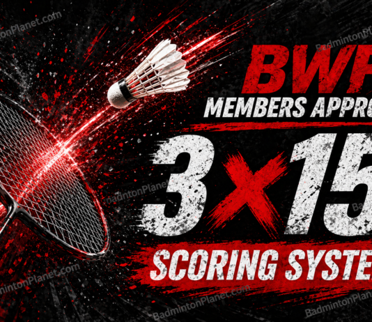 Badminton World Federation introduces new 3x15 scoring system aimed at faster matches and improved player recovery.