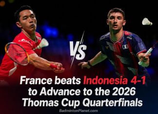 Christo Popov gives France early lead by beating Jonatan Christie 21-19, 21-14 in Thomas Cup badminton clash. (Photo: AFP)