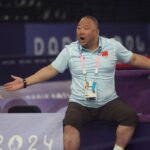 Zhang Jun, Olympic badminton gold medallist and president of the Chinese Badminton Association, during the 2024 Paris Olympics before being placed under investigation. (Photo: Xinhua)