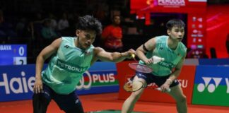Choong Hon Jian and Muhammad Haikal Nazri split and will compete with new partners starting at the Thailand Open badminton tournament. (Photo: Bernama)