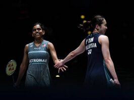 Pearly Tan-Thinaah Muralitharan advance at the 2026 Badminton Asia Championships. (Photo: AFP)