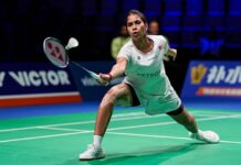 Letshanaa Karupathevan of Malaysia in action during 2026 Uber Cup competition. (Photo: AFP)