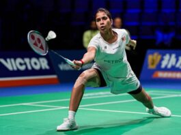 Letshanaa Karupathevan of Malaysia in action during 2026 Uber Cup competition. (Photo: AFP)