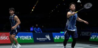 Malaysia badminton pair Goh Sze Fei and Nur Izzuddin Rumsani continue their strong run at the Thailand Open 2026 by advancing into the quarterfinals. (Photo: AFP)
