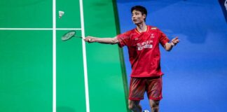 Shi Yuqi secures the opening men’s singles point to lead China against Malaysia in the 2026 Thomas Cup quarterfinal showdown. (Photo: AFP)