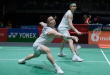 Malaysia badminton stars Aaron Chia-Soh Wooi Yik advance to the semi-finals of the 2026 Malaysia Masters at Arena Unifi Bukit Jalil. (Photo: AFP)