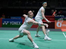 Malaysia badminton stars Aaron Chia-Soh Wooi Yik advance to the semi-finals of the 2026 Malaysia Masters at Arena Unifi Bukit Jalil. (Photo: AFP)