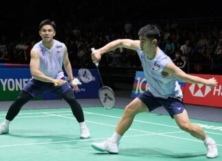 Malaysia men's doubles pair Goh Sze Fei-Nur Izzuddin carry Malaysia’s hope in the 2026 Malaysia Masters final. (Photo: AFP)