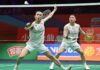 Malaysia badminton stars Aaron Chia-Soh Wooi Yik advance to Singapore Open quarter-finals. (Photo: AFP)