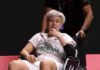Toh Ee Wei broke down in tears as she was wheeled off the court following her injury. (Photo: BWF)