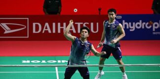 Malaysia badminton stars Goh Sze Fei and Nur Izzuddin battle back from a slow start to defeat Scotland’s Grimley twins at the Thailand Open 2026. (Photo: AFP)