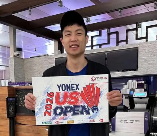 Chou Tien Chen departs Taiwan for California ahead of the 2026 US Open badminton tournament. (Photo: Chou Tien Chen's IG)