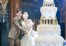 Kento Momota celebrates his wedding with his wife at the same venue where he proposed. (Photo: Kento Momota's IG)