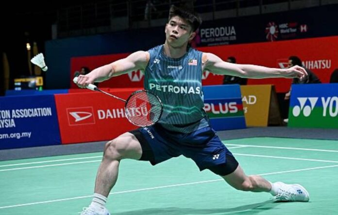 Leong Jun Hao defeats Japan’s Kodai Naraoka in the first round of the Indonesia Open badminton tournament in Jakarta. (Photo: AFP) Leong Jun Hao defeats Japan’s Kodai Naraoka in the first round of the Indonesia Open badminton tournament in Jakarta. (Photo: AFP)