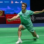 Alex Lanier defeats Anders Antonsen in the first round of the Indonesia Open badminton tournament in Jakarta. (Photo: AFP)