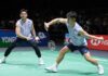 Goh Sze Fei and Nur Izzuddin Rumsani advance to the Indonesia Open badminton men’s doubles semifinals in Jakarta. (Photo: AFP)