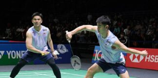 Goh Sze Fei and Nur Izzuddin Rumsani advance to the Indonesia Open badminton men’s doubles semifinals in Jakarta. (Photo: AFP)