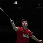 Shi Yu Qi competes at the Japan Open badminton tournament before suffering a quarterfinal defeat to Christo Popov. (Photo: AFP)