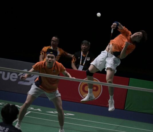Man Wei Chong and Soh Wooi Yik recorded their first victory as a men’s doubles partnership at the China Open. （Photo: AFP)