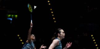 Pearly Tan and Thinaah Muralitharan reach the China Open badminton women’s doubles quarterfinals in Changzhou. (Photo: AFP)