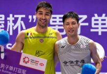 Chou Tien Chen Makes History With China Open Title at Age 36 Chou Tien Chen shares the podium with Toma Junior Popov during the 2026 China Open men’s singles awards ceremony.