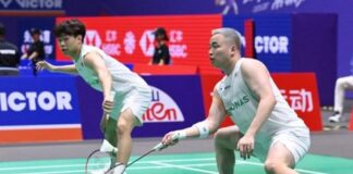 Aaron Chia and Aaron Tai advance to the men’s doubles quarterfinals at the Taipei Open badminton tournament. (Photo: China Open)
