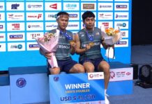 Tee Kai Wun-Yap Roy King Beat Man Wei Chong-Soh Wooi Yik to Win Korea Masters Tee Kai Wun and Yap Roy King pose for photos during the awards ceremony after defeating fellow Malaysians Man Wei Chong and Soh Wooi Yik to win the 2026 Korea Masters men’s doubles title. (Photo: BWF)