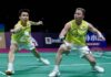 Aaron Chia and Soh Wooi Yik face another tough challenge in the 2026 BWF World Championships final against China’s Liang Wei Keng and Wang Chang. (Photo: AFP)