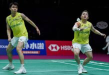 Aaron Chia and Soh Wooi Yik advance to the semifinals of the 2026 BWF World Championships in New Delhi, securing another medal for Malaysia. (Photo: AFP)