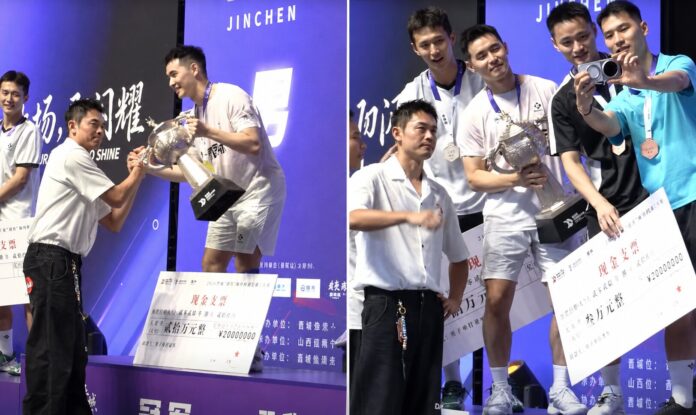 Malaysia’s Cheam June Wei celebrates his fifth Lin Dan Cup badminton title after defeating China’s Ren Cheng Ming 15-11, 15-6 in the 2026 Jincheng final. (Photo: Lin Dan Cup) Malaysia’s Cheam June Wei celebrates his fifth Lin Dan Cup badminton title after defeating China’s Ren Cheng Ming 15-11, 15-6 in the 2026 Jincheng final. (Photo: Lin Dan Cup)