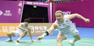 Aaron Chia and Aaron Tai advance to the men’s doubles quarterfinals at the 2026 Korea Masters badminton tournament. (Photo: Taipei Open)