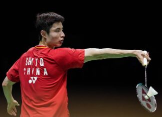 Shi Yuqi suffers his second consecutive first-round exit in back-to-back tournaments. (Photo: AFP)