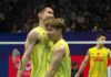 Soh Wooi Yik and Aaron Tai reached the quarterfinals of the 2026 China Masters in Shenzhen, China. (Photo: AFP)
