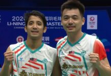 Nur Azriyn Ayub and Tan Wee Kiong created an upset to reach the semifinals of the 2026 China Masters in Shenzhen. (Photo: BWF)